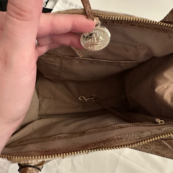 NWT Brahmin Brown and Cream Crocodile Bag - Picture 3 of 3